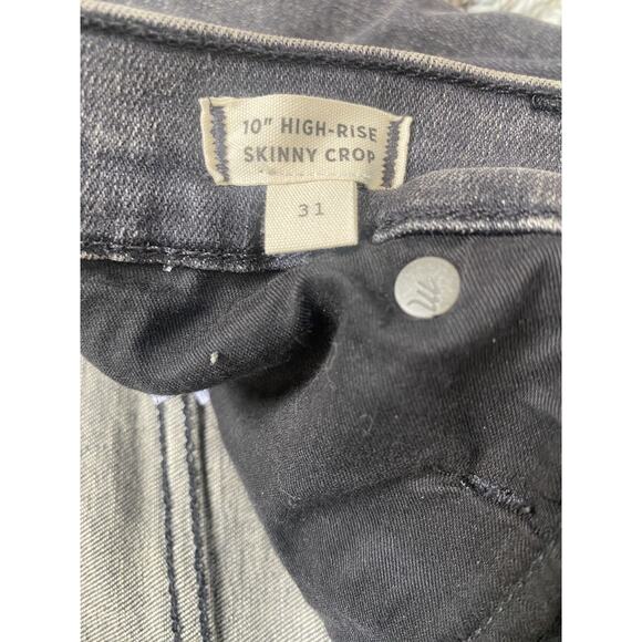 Madewell Jeans Womens Size 31 Skinny Crop Black Faded Casual Denim Pants NWTF - Picture 10 of 15